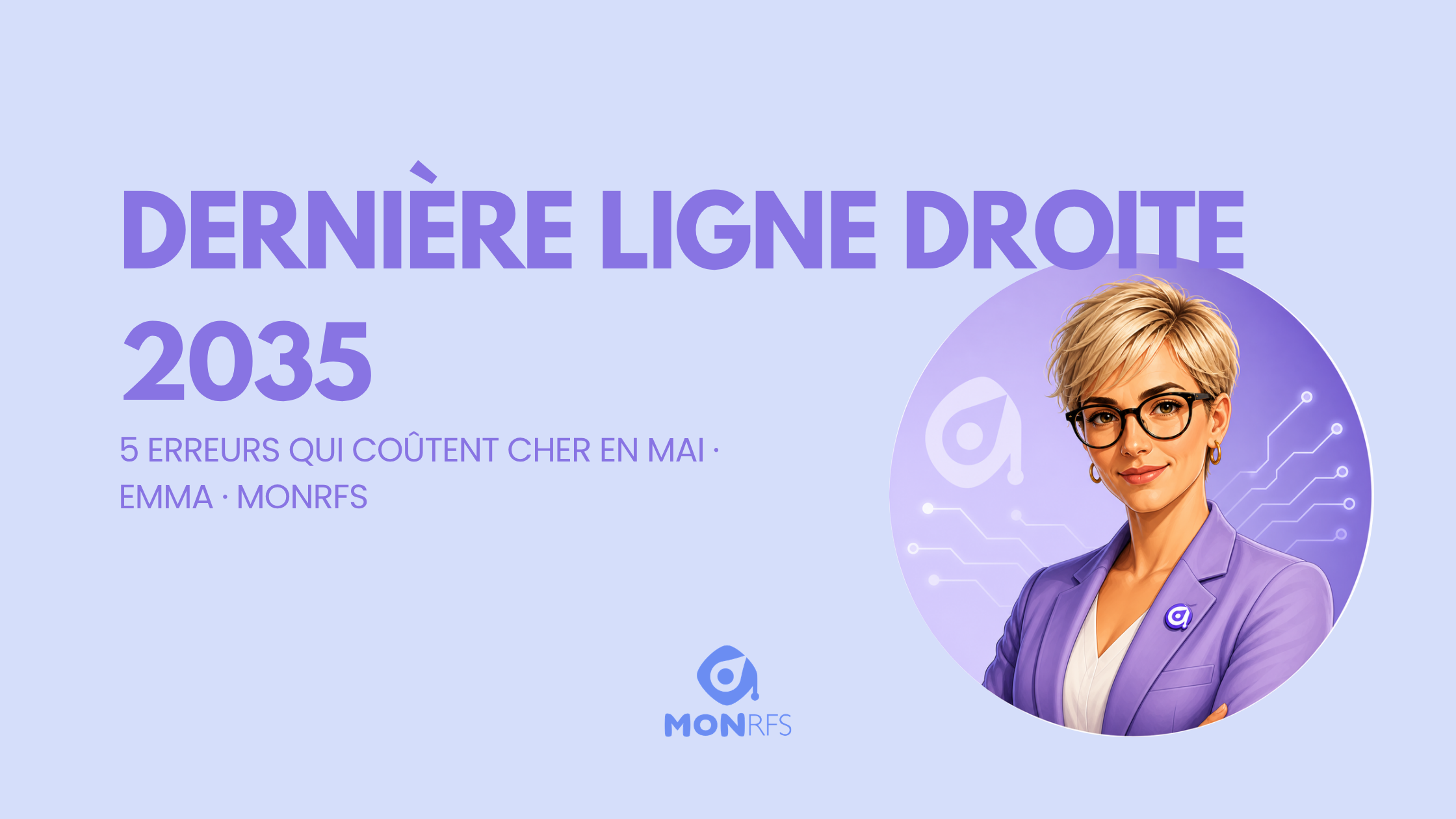 Derni&egrave;re ligne droite 2035 &mdash; 5 erreurs qui co&ucirc;tent cher en mai, Emma agent fiscal MonRFS